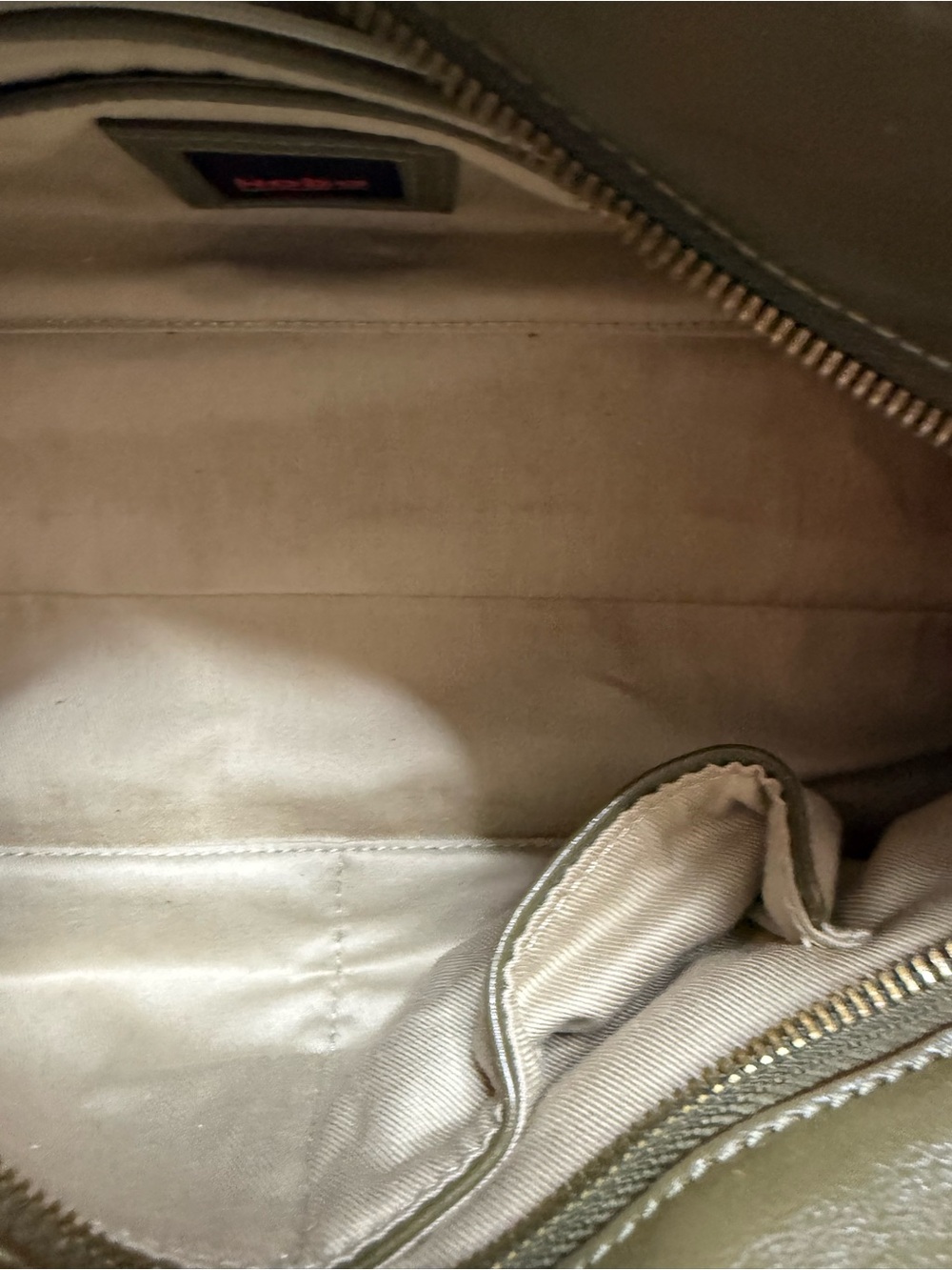 Vintage Hobo International Olive Green Leather Bag Structured Satchel Purse - Picture 15 of 16